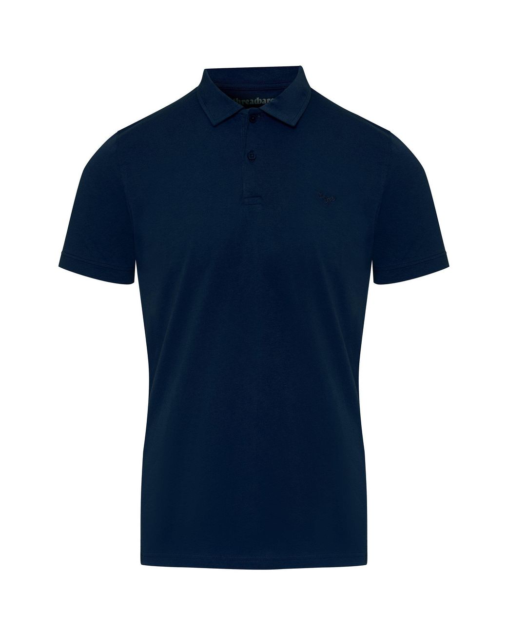 Threadbare Blue Short-Sleeve Polo Shirt for men