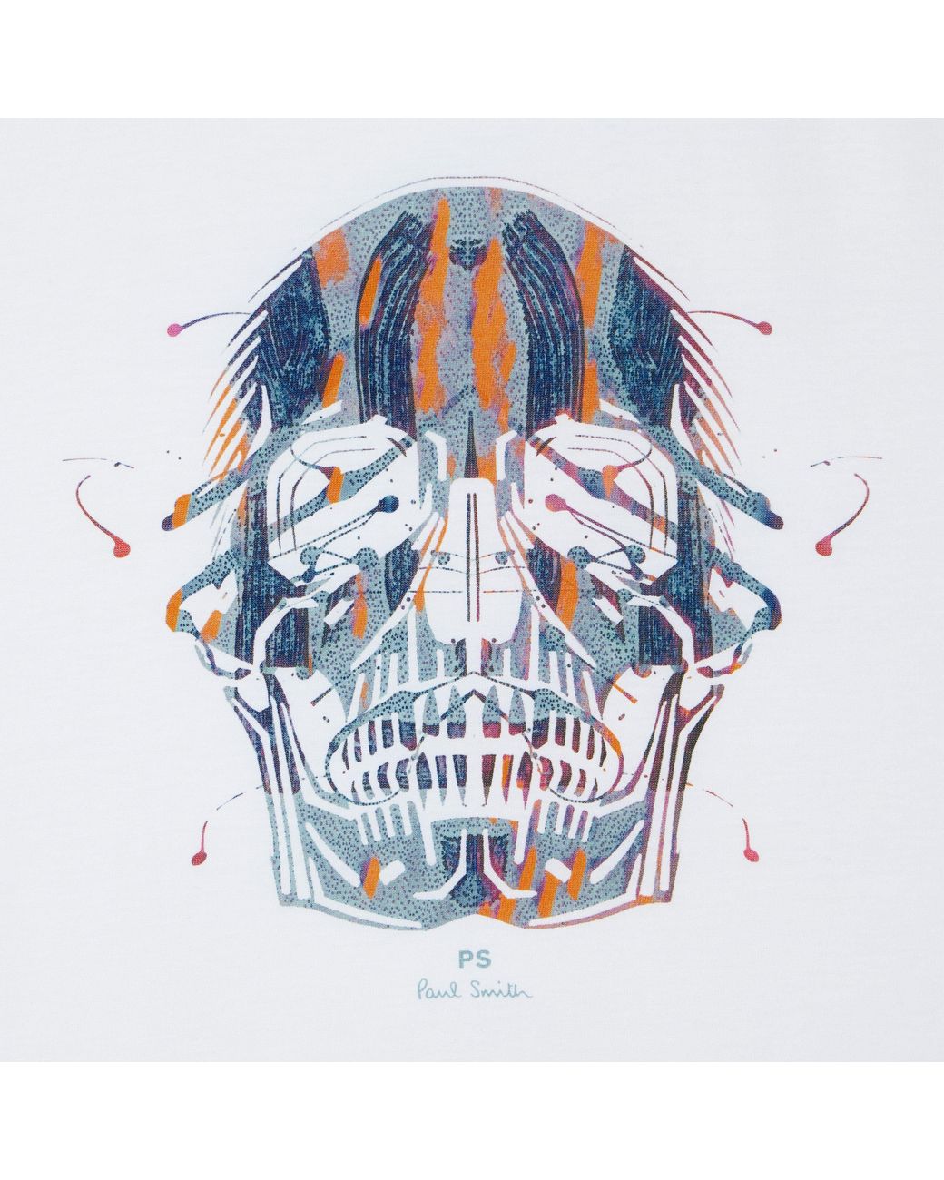 Paul Smith White Skull Graphic T-Shirt for men