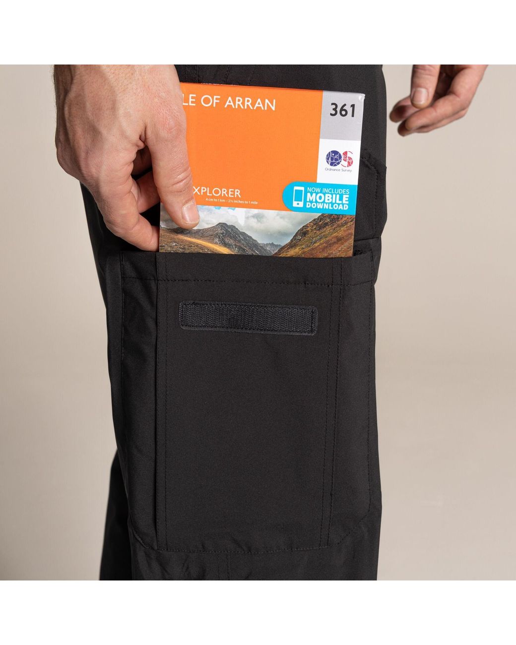Craghoppers Black Indus Waterproof Trousers for men