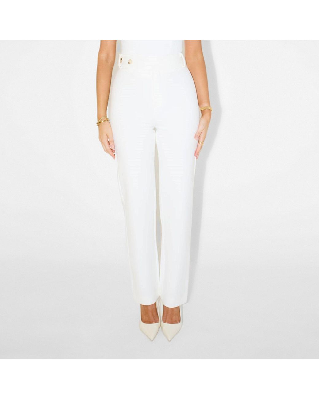 Odd Muse White The Ultimate Muse Straight Leg Trousers