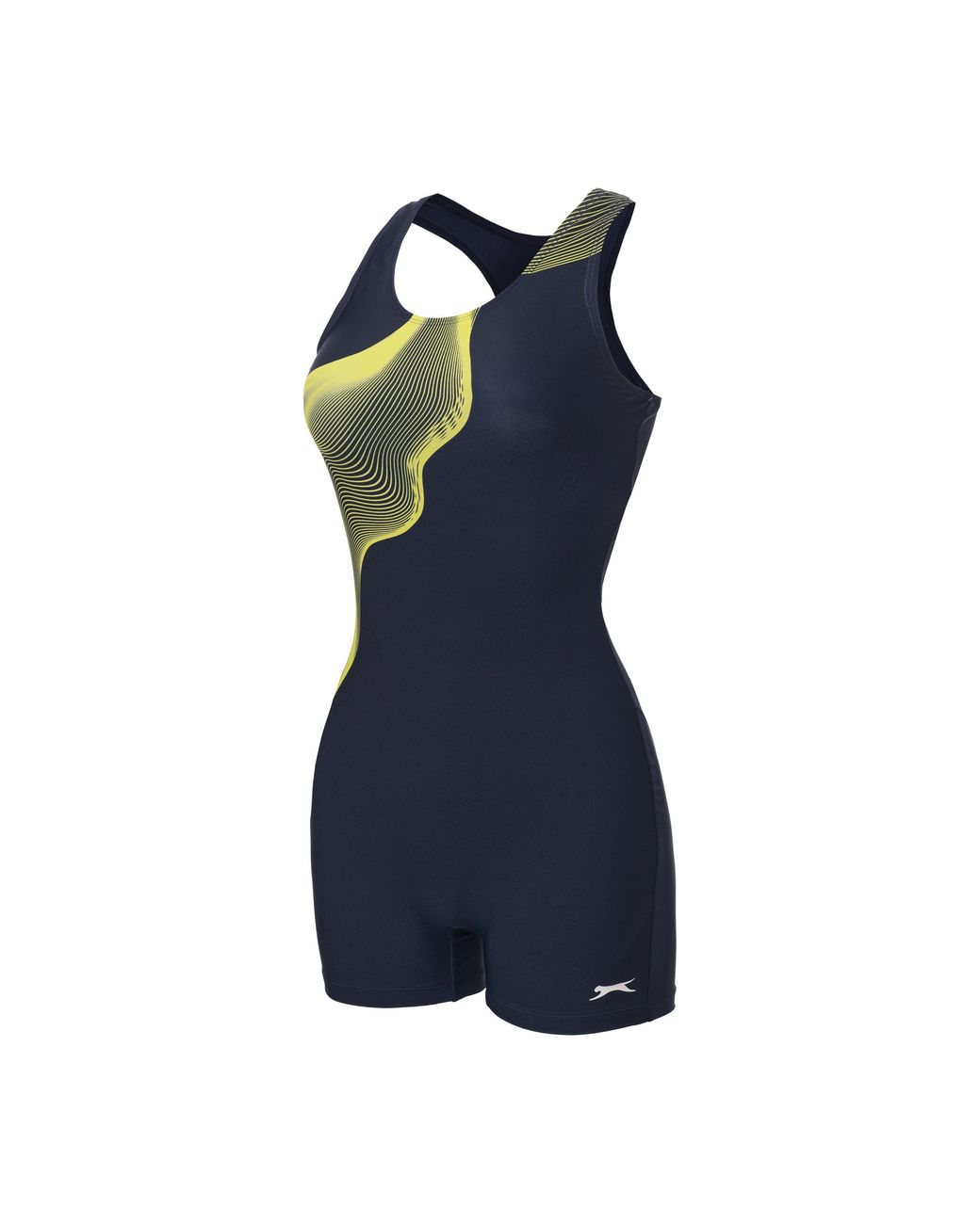 Slazenger 1881 Blue Lycra Xtra Life Boyleg Swimsuit Ladies