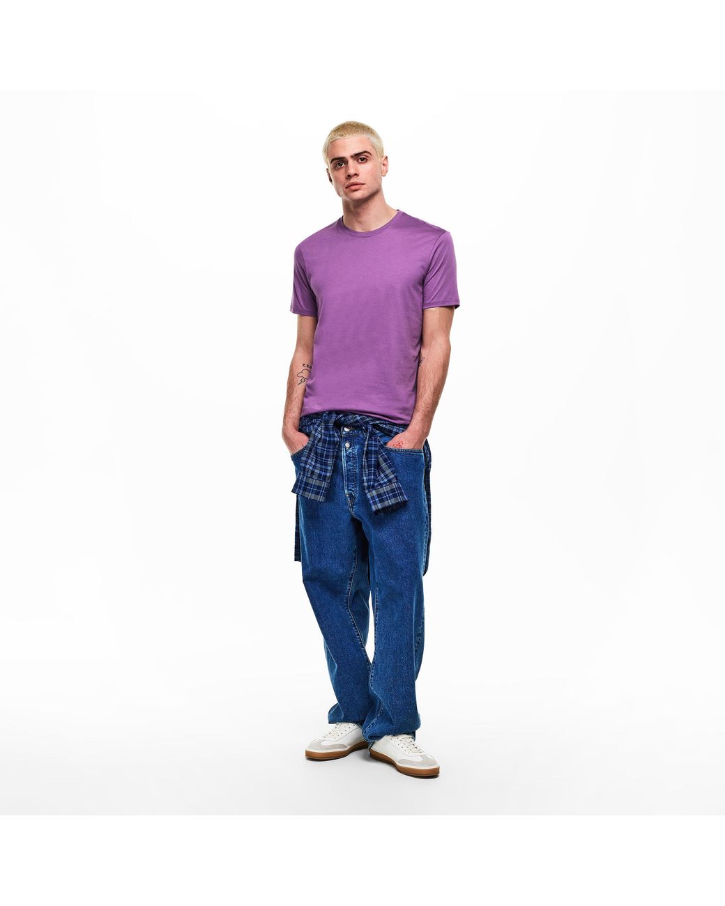 ARMANI EXCHANGE Purple T-Shirt for men