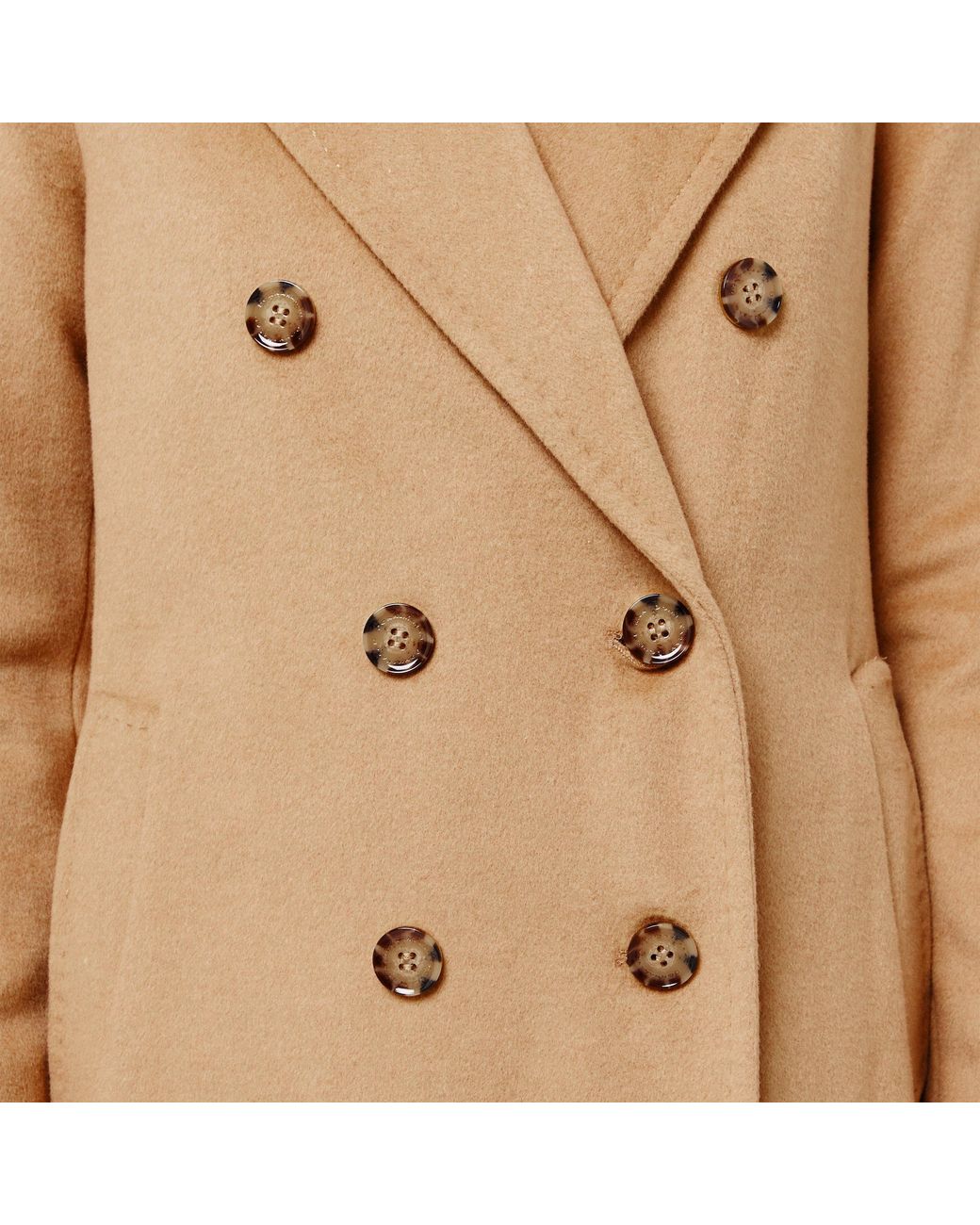 Donna Karan Natural Dkaran Double Breasted Overcoat