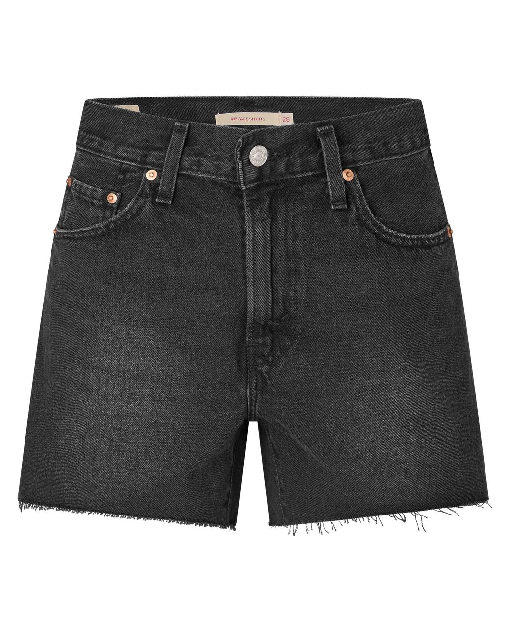 Levi's Black Ribcage Denim Shorts