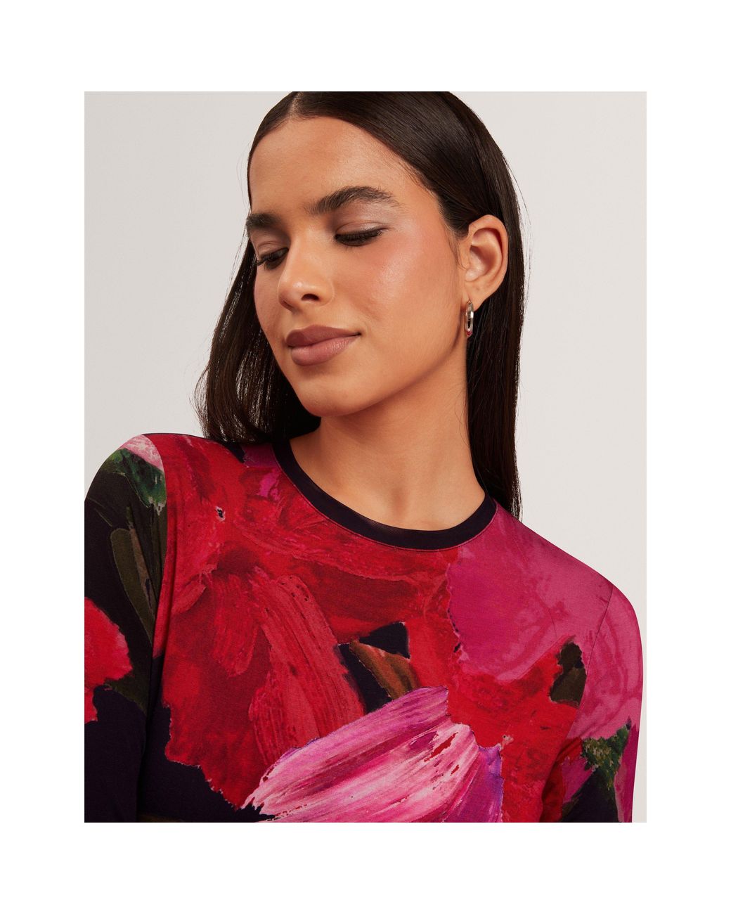 Ted Baker Red Ted Ls Mini Dress Ld71
