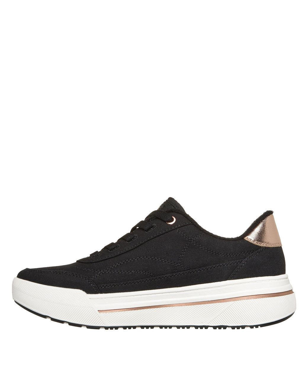 Skechers Black Arch Fit Arcade Hi Canvas Low-Top Trainers