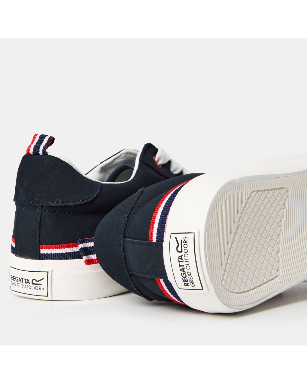 Regatta Blue Stripe Canvas Low Trainers for men