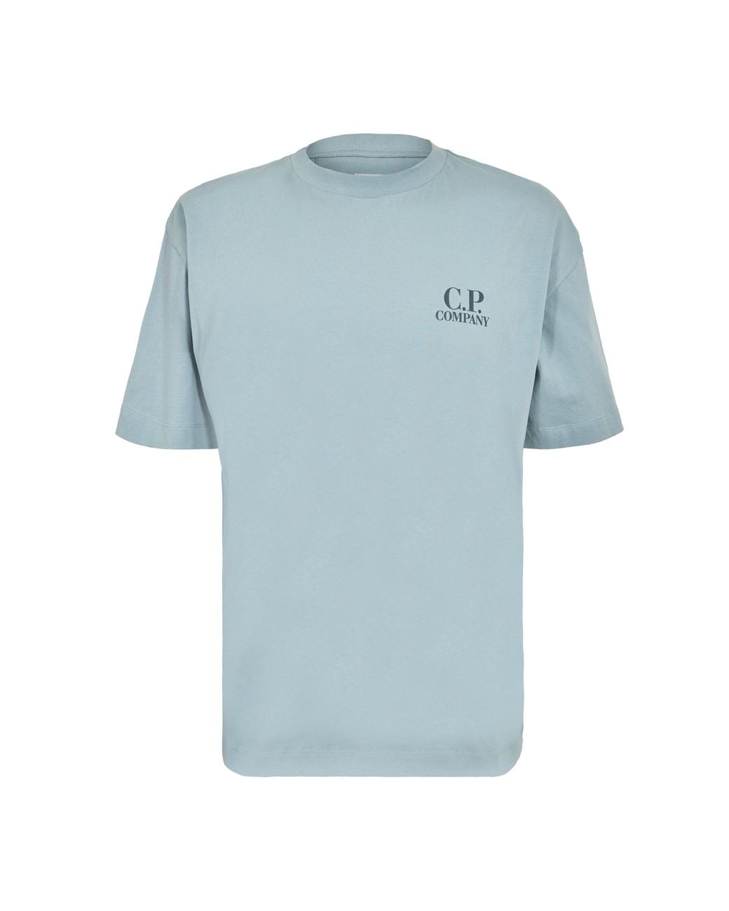 C P Company Blue Double Logo Tee for men