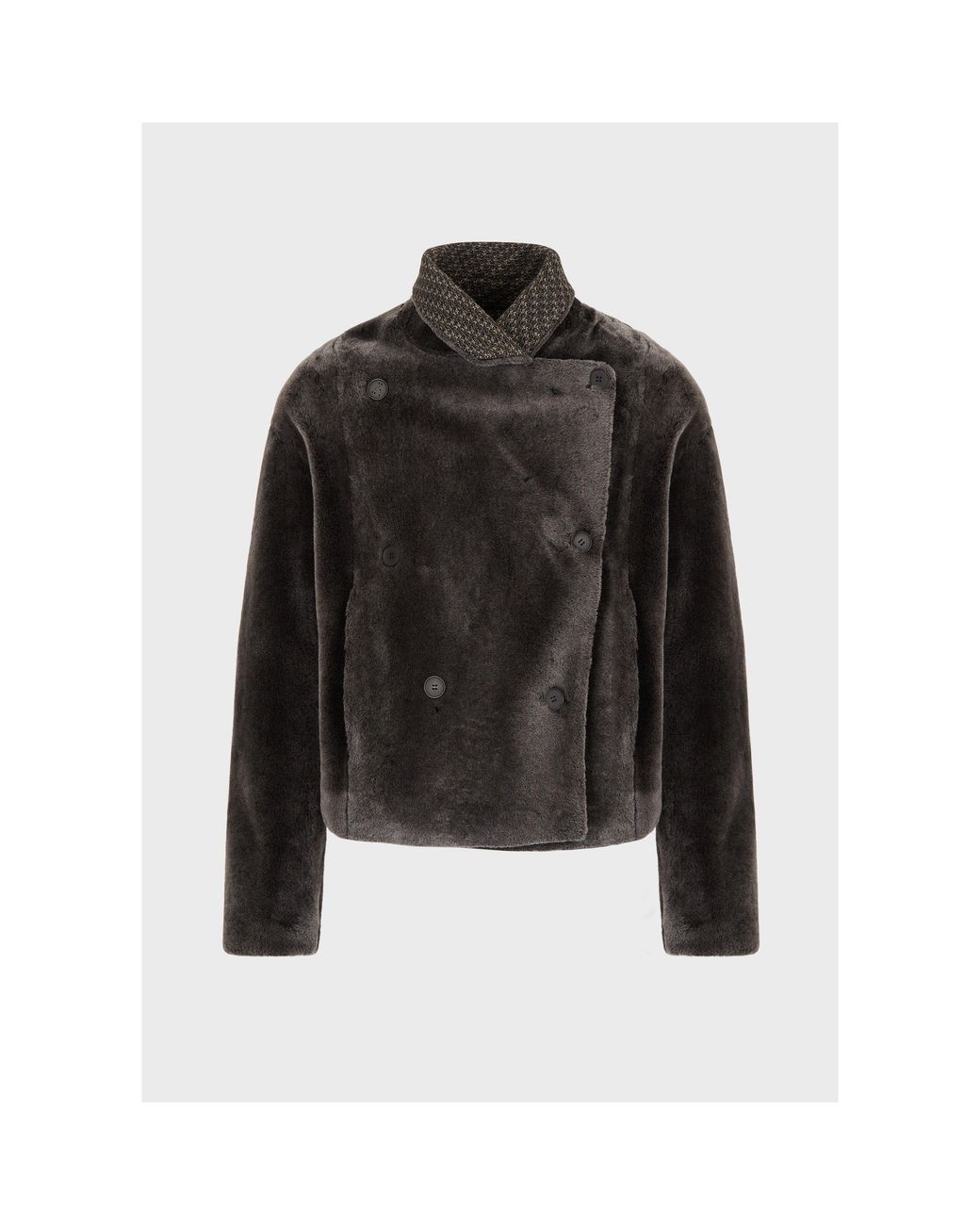 Emporio Armani Brown Emporio Txd Fbrc Jkt Sn99 for men
