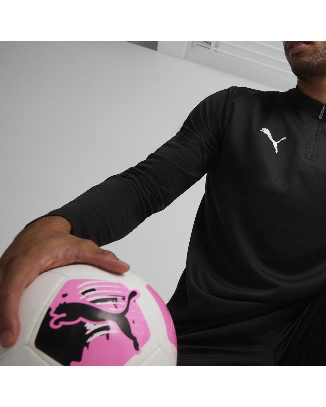 PUMA Black Teamfinal Training 1/4-Zip Fleece for men