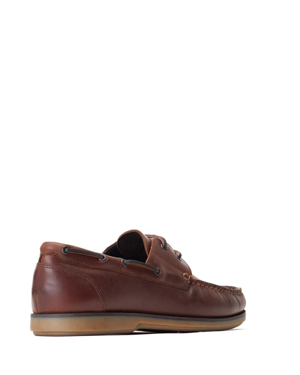 Base London Brown Stern Leather Low-Top Trainers for men