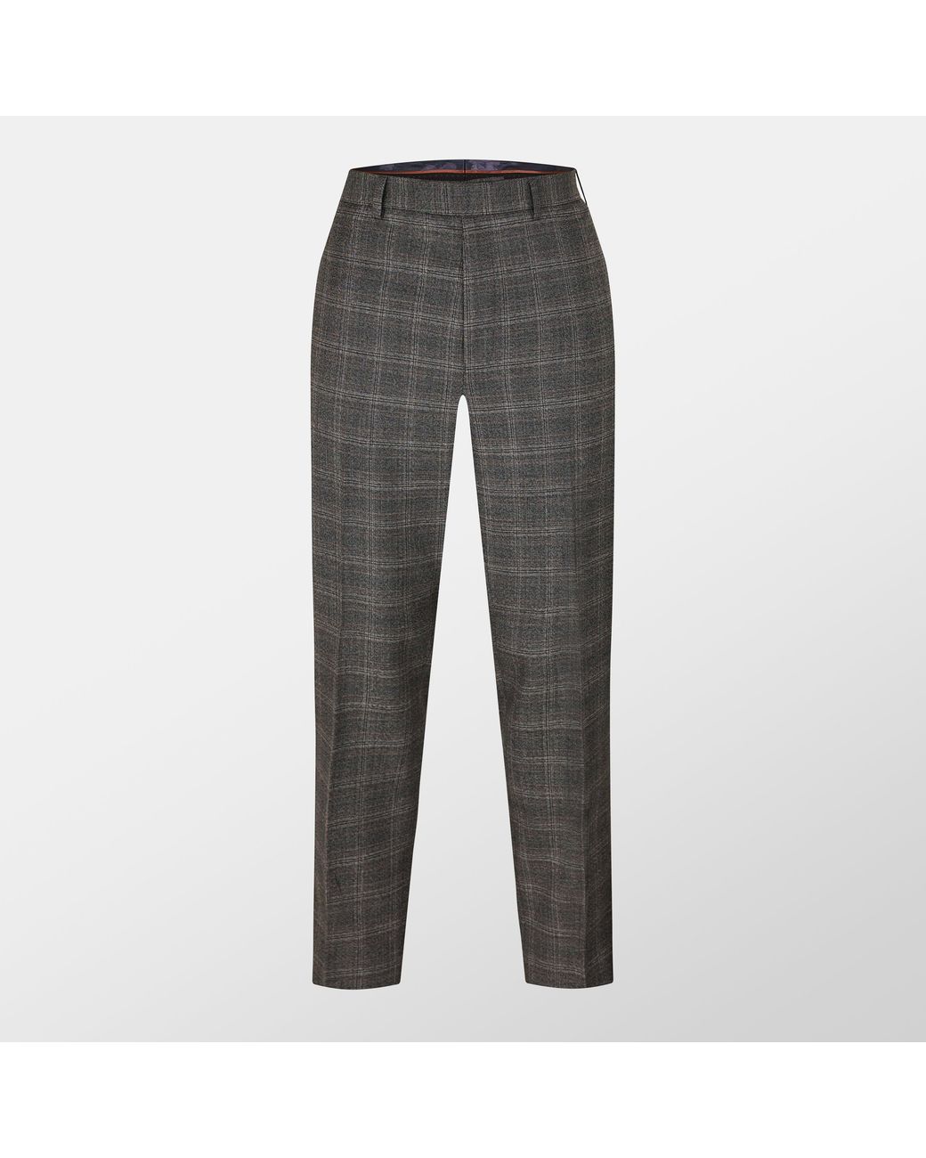 Ted Baker Gray Heritage Check Suit Trousers for men