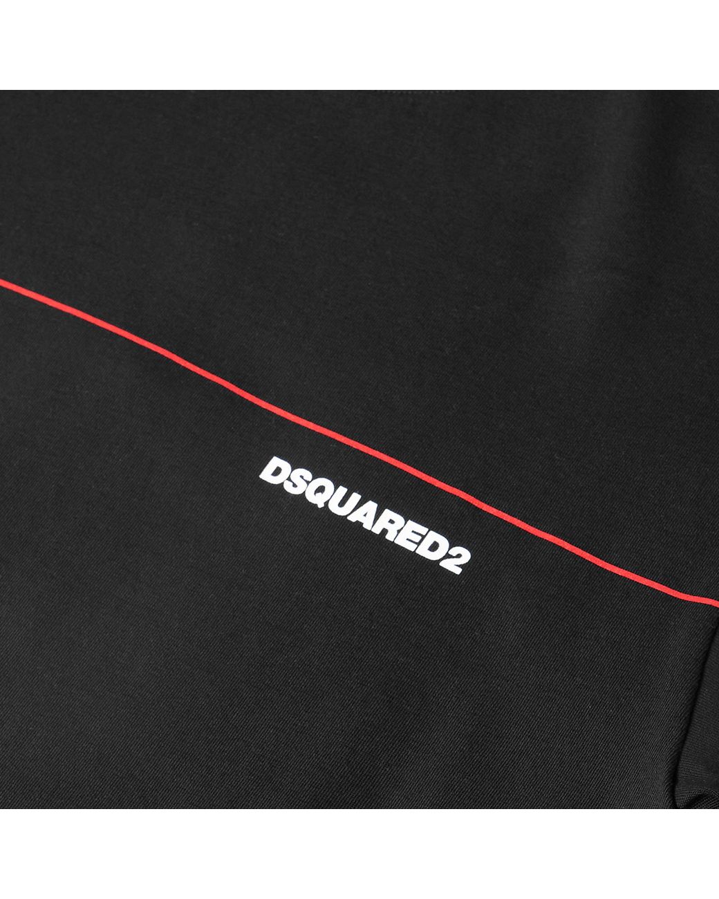 DSquared² Black Dsq Line Oversized T-Shirt for men