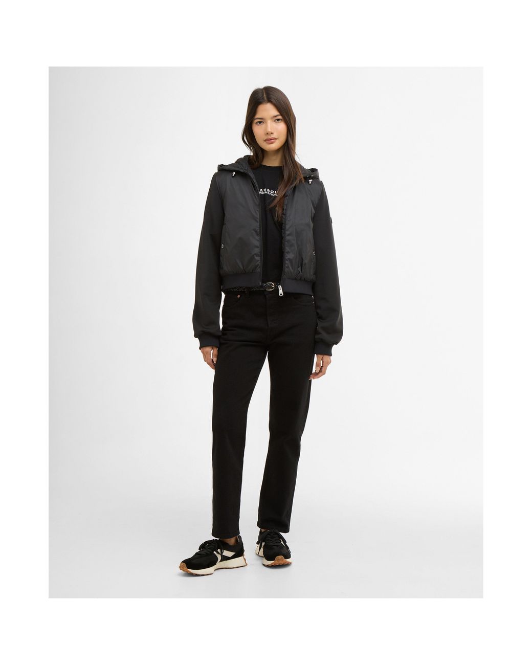 Barbour Black Equinox Quilted Sweatshirt