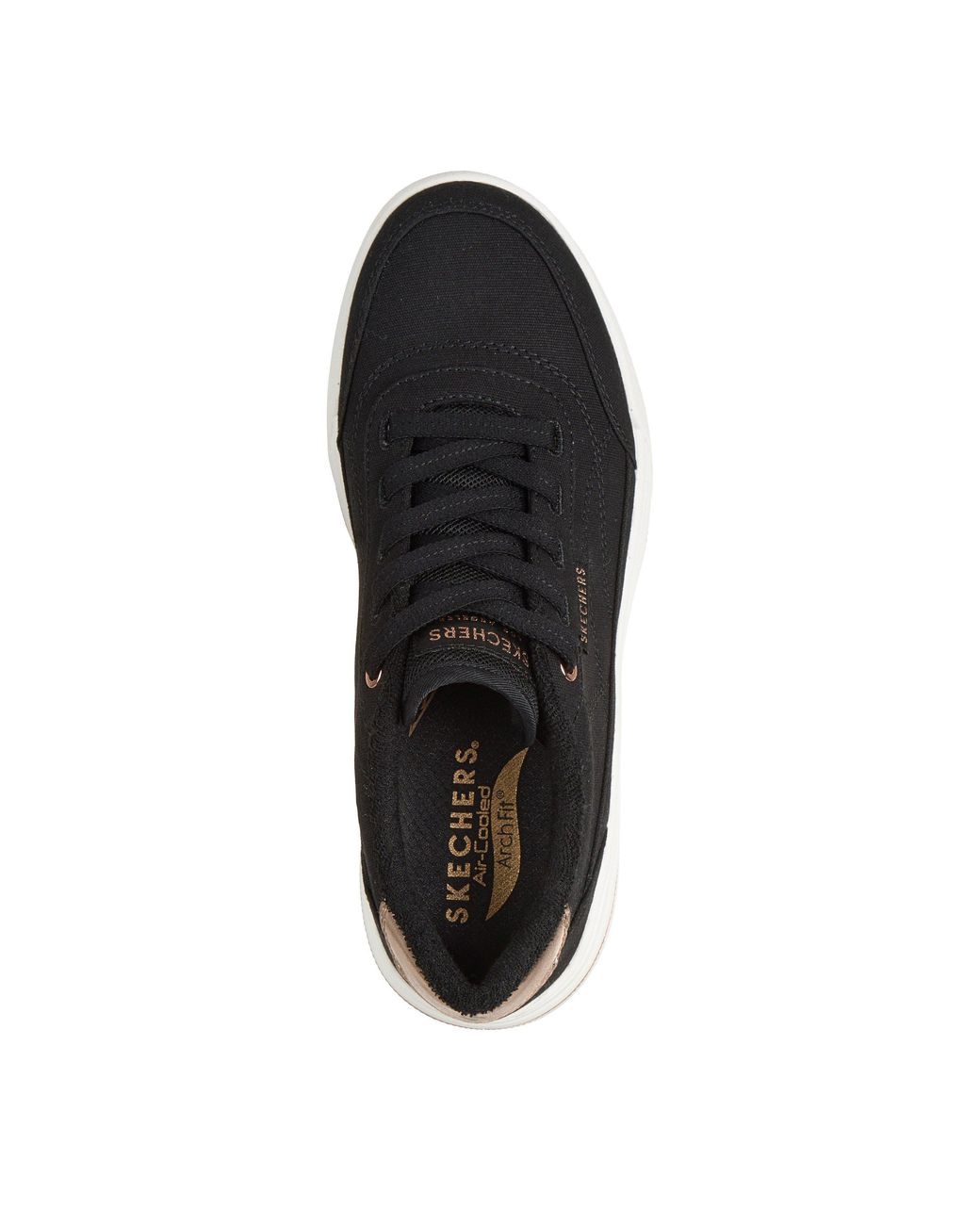 Skechers Black Arch Fit Arcade Hi Canvas Low-Top Trainers