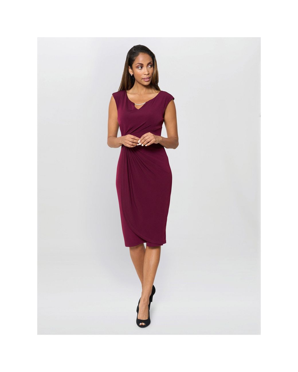 Gina Bacconi Red Helen Wrap Dress