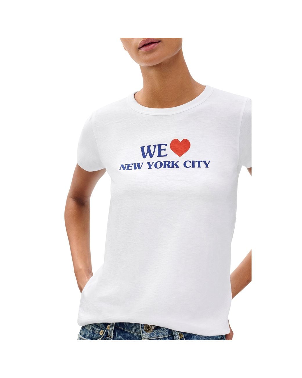 Rag & Bone White Regular Fit Nyc T-Shirt