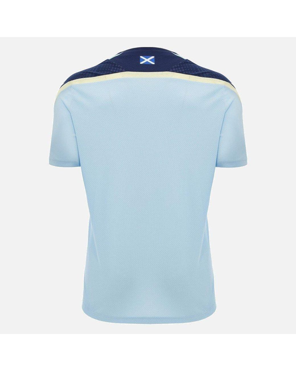 MACRON Blue Scotland Rugby Short-Sleeve T-Shirt for men