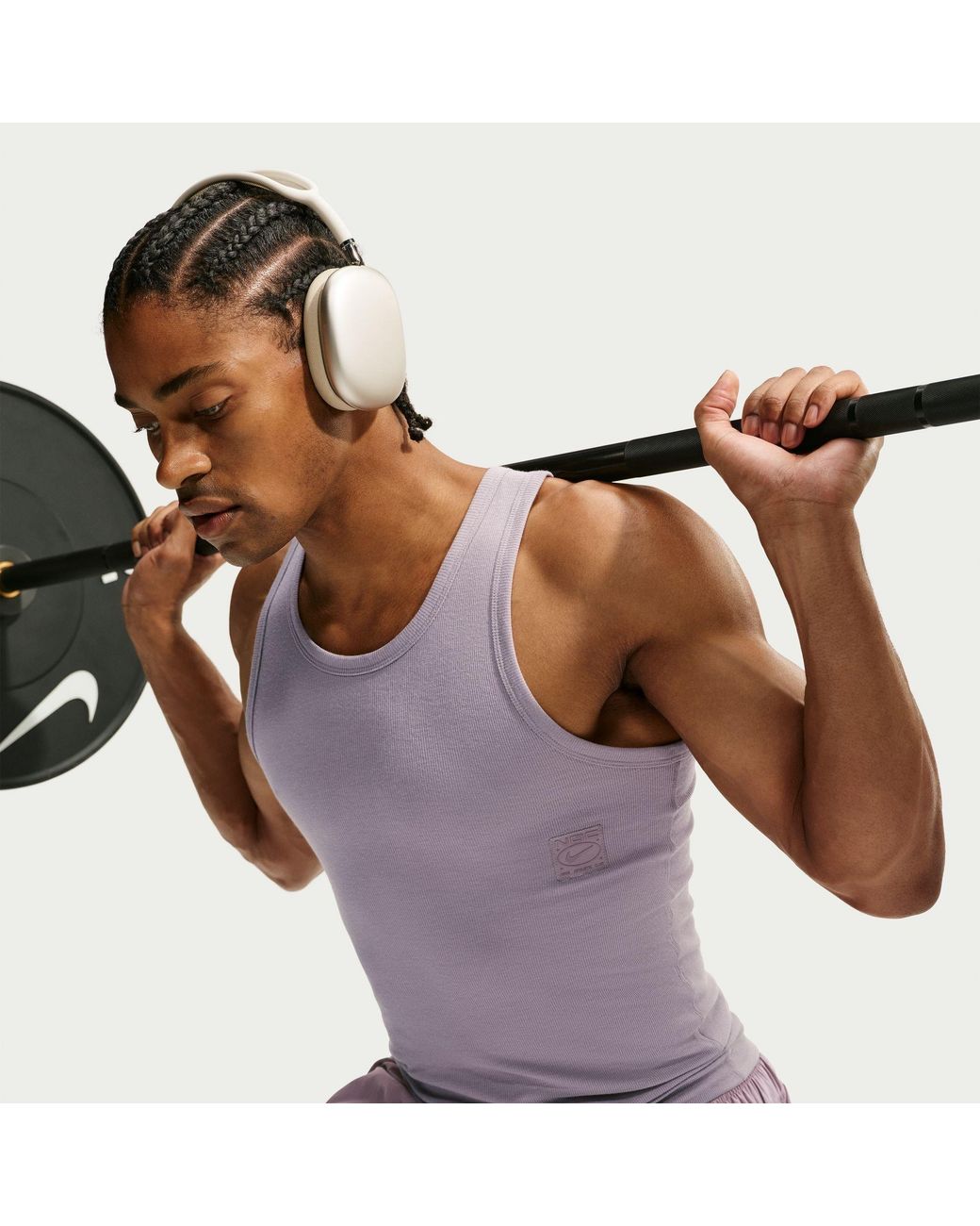 Nike Purple N.A.C. Dri-Fit Ribbed Tank Top for men