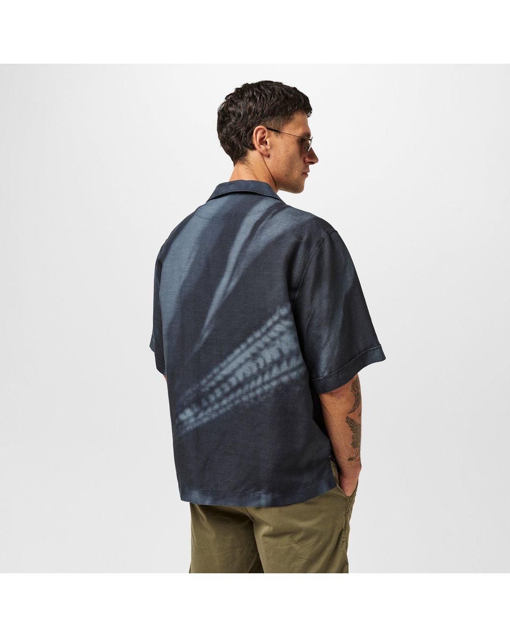 Boss Blue Lapis Short Sleeve Shirt for men