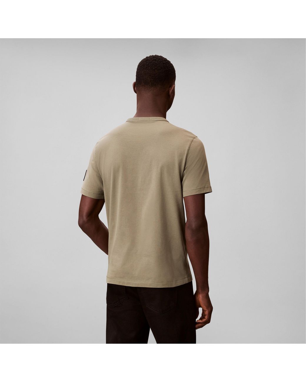 Calvin Klein Green Monogram Badge T-Shirt for men
