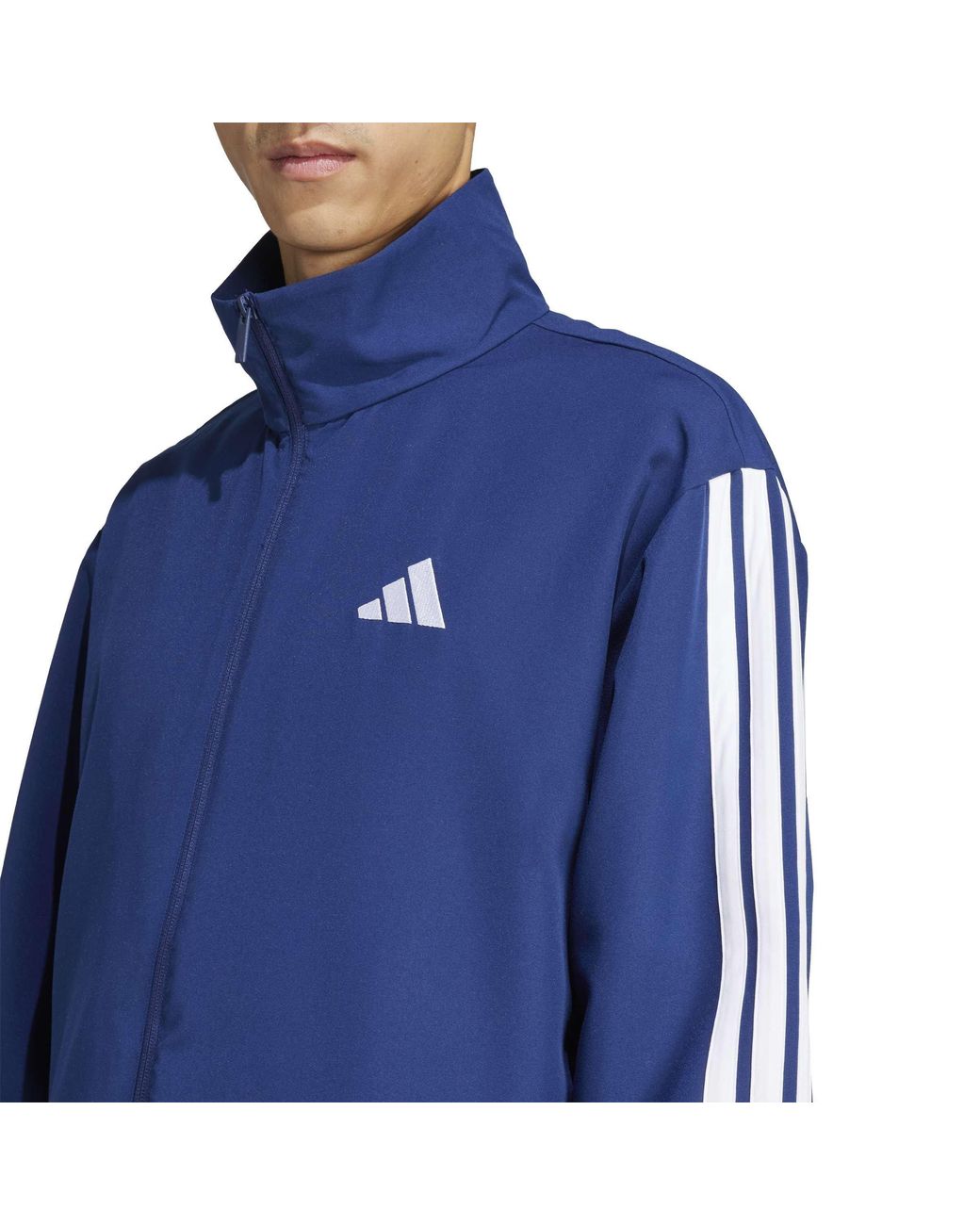 Adidas Blue 3-Stripes Woven Full Tracksuit for men