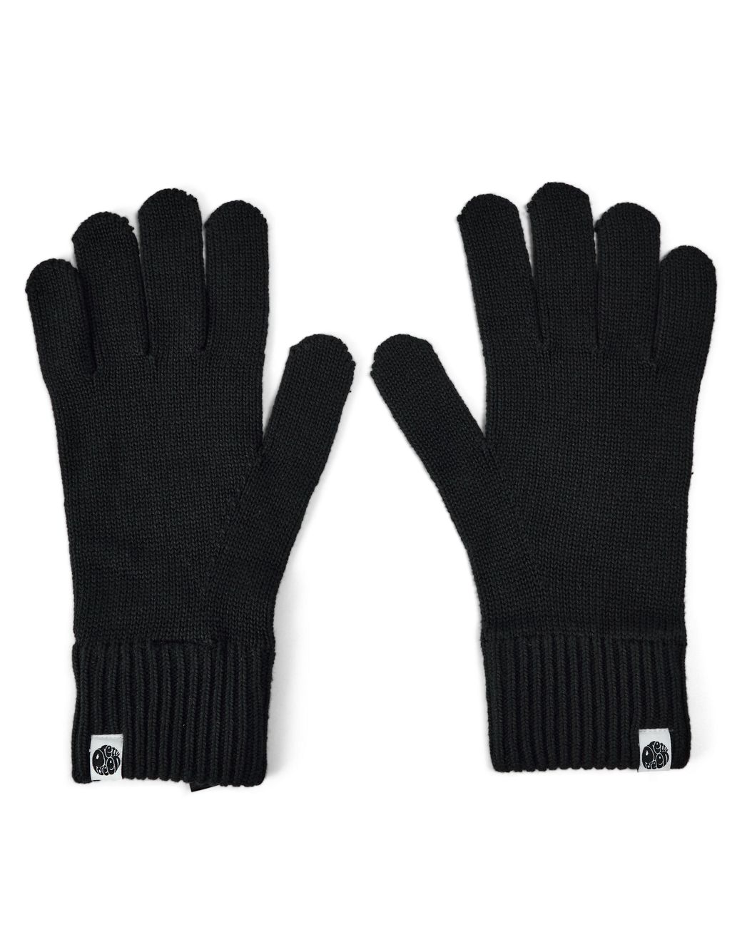 Pretty Green Black Norbury Fleece Gloves for men