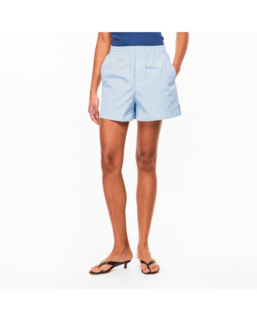 AMI Blue Ami Stripe Short Ld61