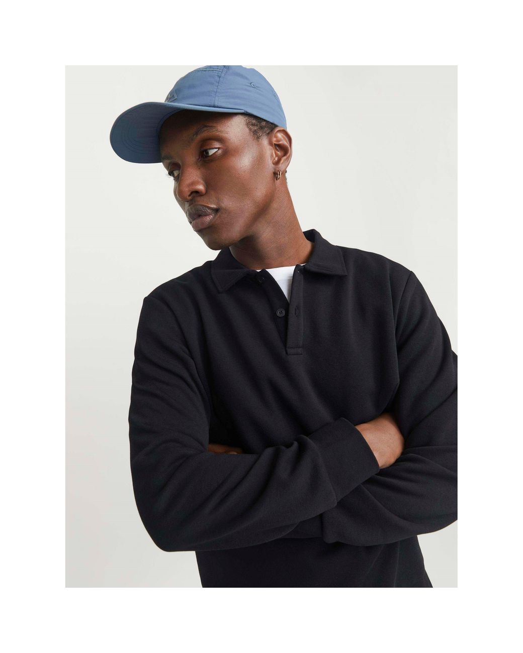 Jack & Jones Blue Bradley Sweat Polo for men
