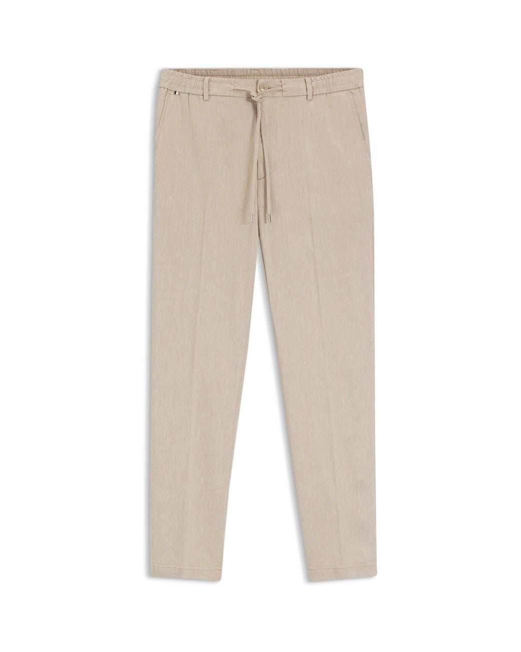 Boss Natural Straight Leg Trousers for men