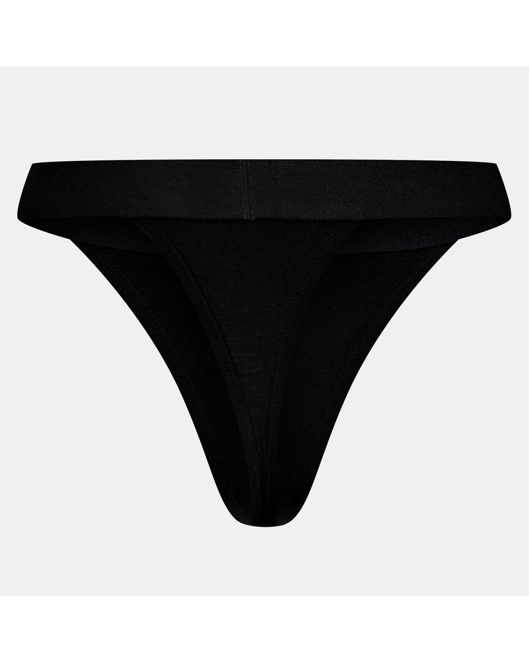 HUGO Black Comfort Jersey Thong With Logo Detail