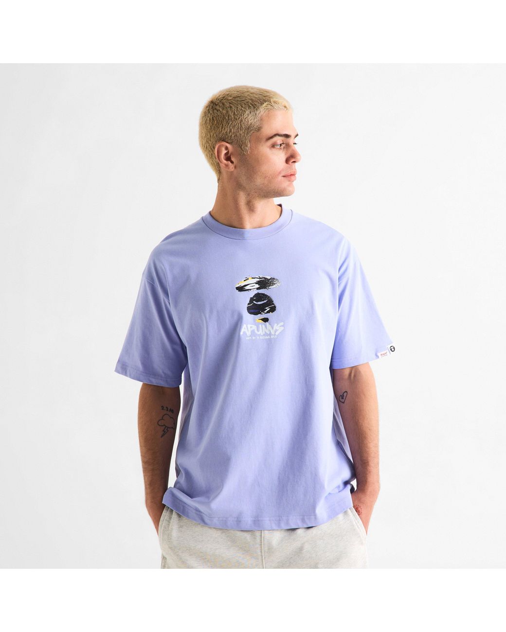 Aape Purple Somewhere Tee Sn63 for men