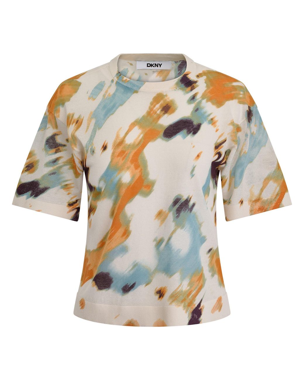DKNY Blue Short Sleeve Blouse