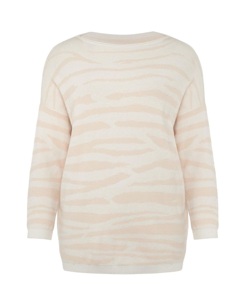 Phase Eight White Cida Zebra Jaquard Knit
