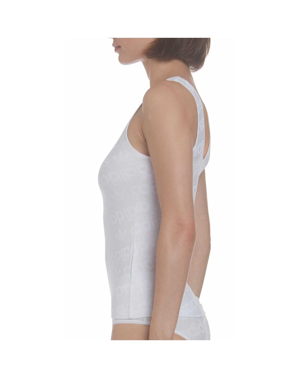 Adidas Originals White Originals All-Over Logo Vest