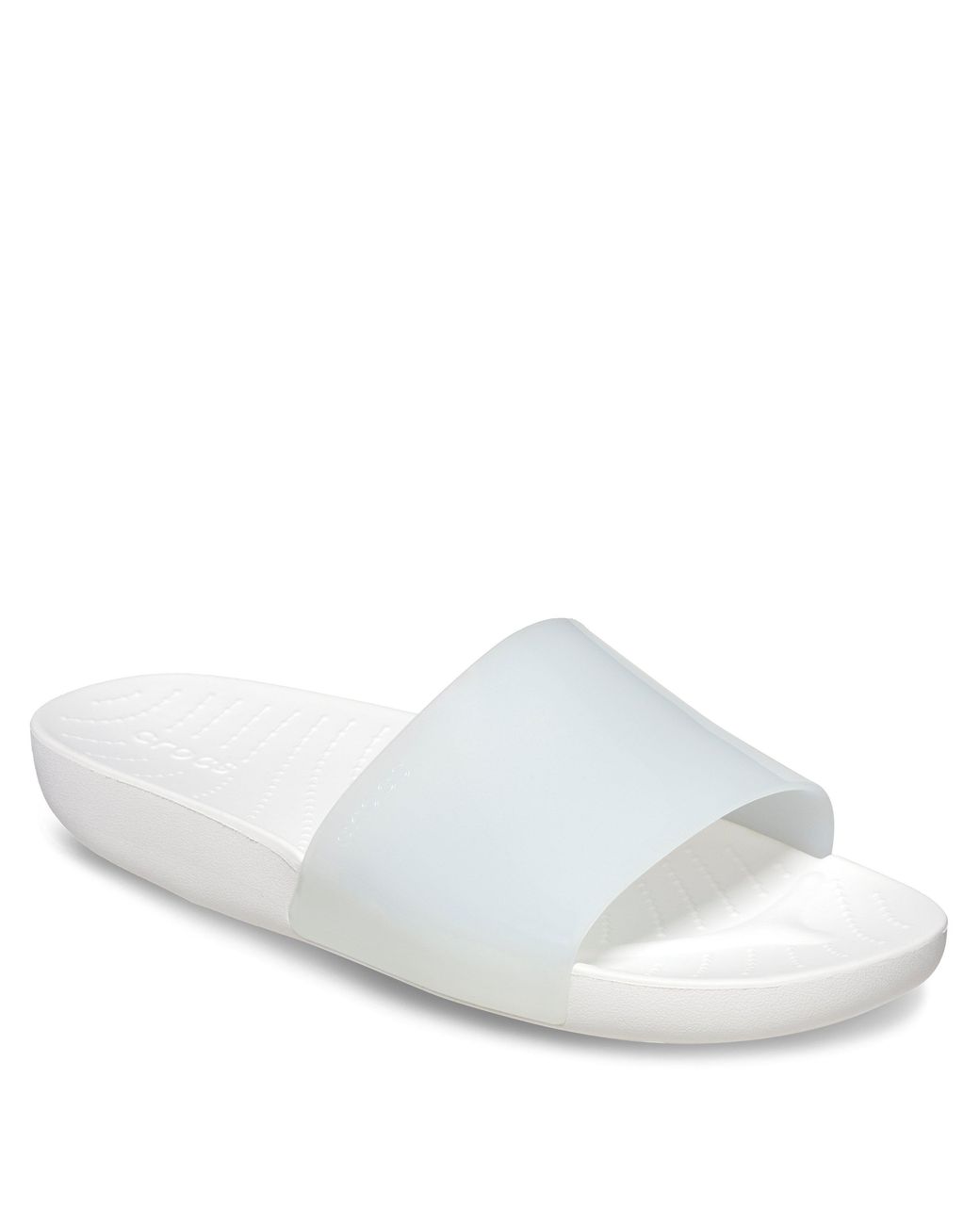 CROCSTM White Glossy Slides Sandals