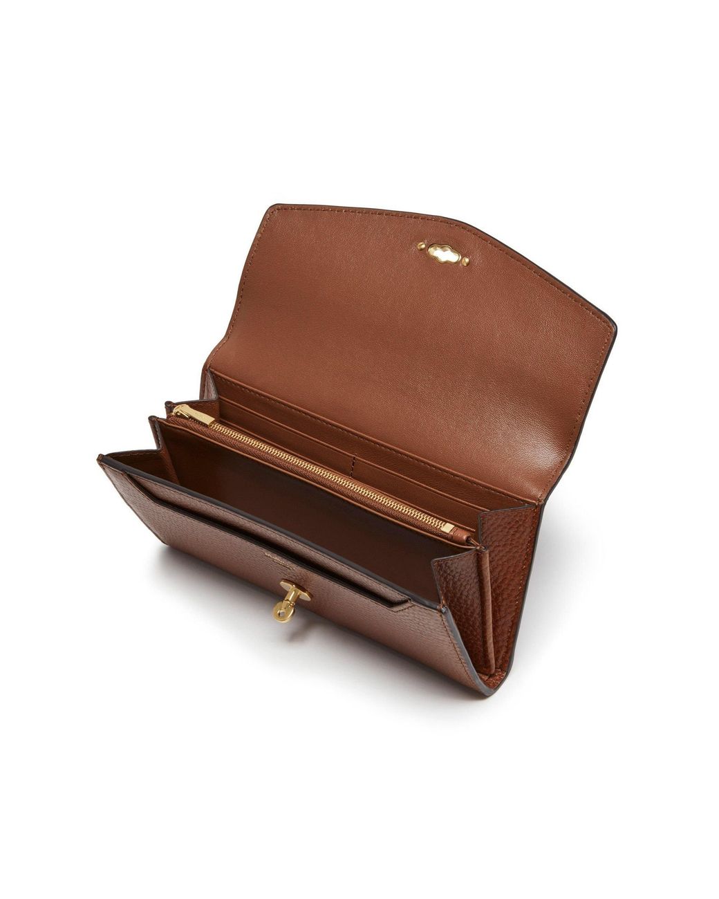 Mulberry Brown Darley Wallet Small Classic Grain