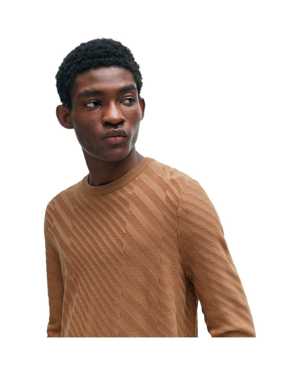 Boss Brown Knitted Top for men