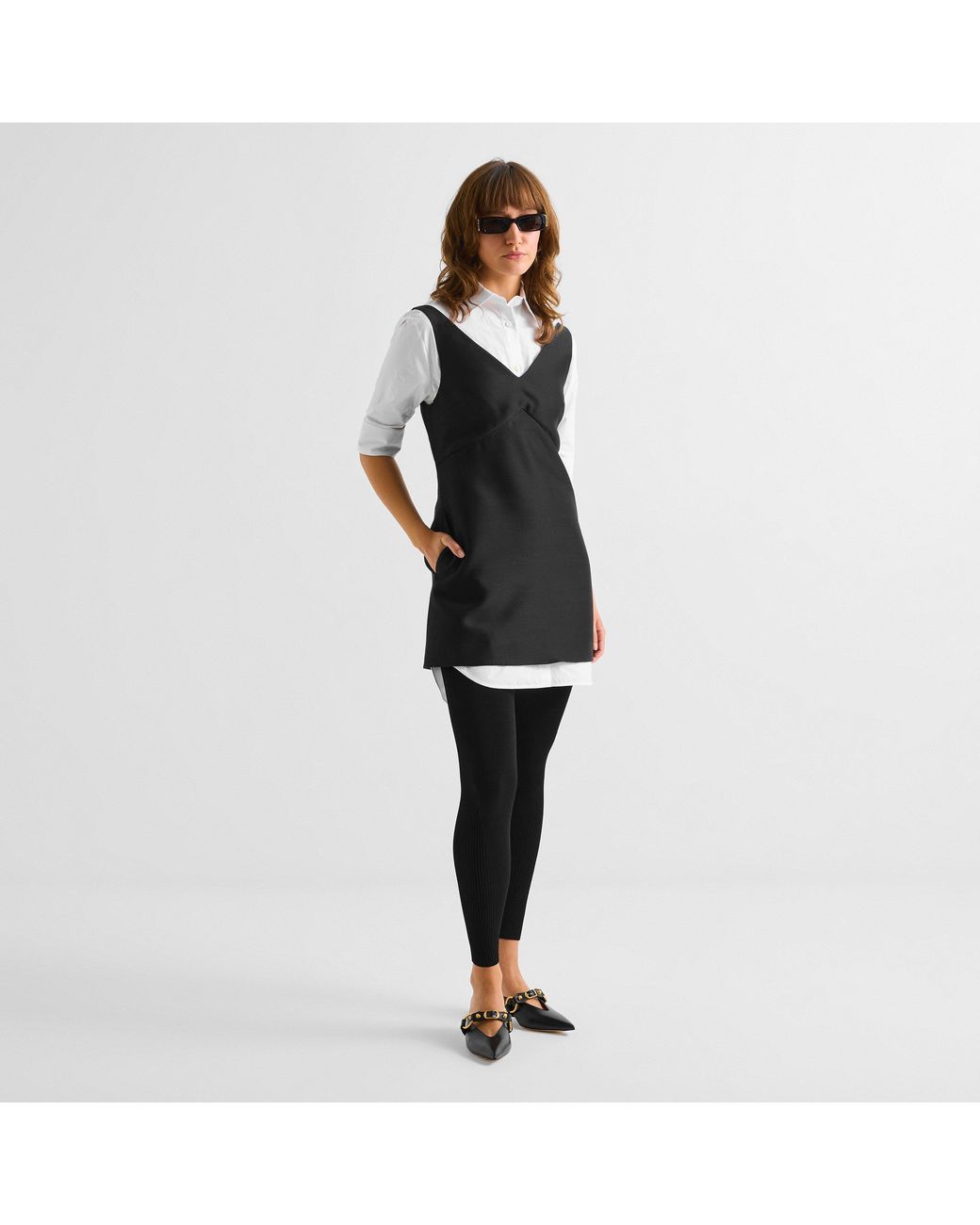 Balenciaga Black Bal Shrt Dress Ld64