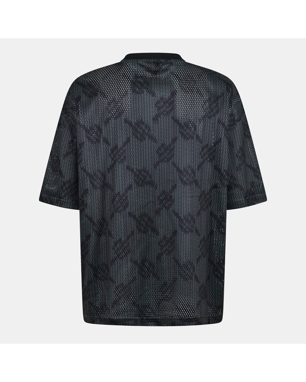 Daily Paper Black Mesh Logo T-Shirt for men