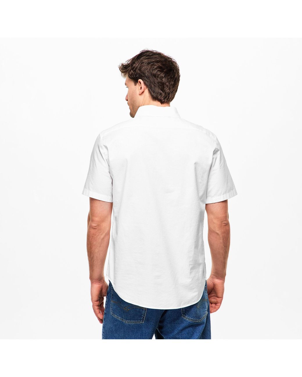 Belstaff White Short Sleeve Plain Shirt for men