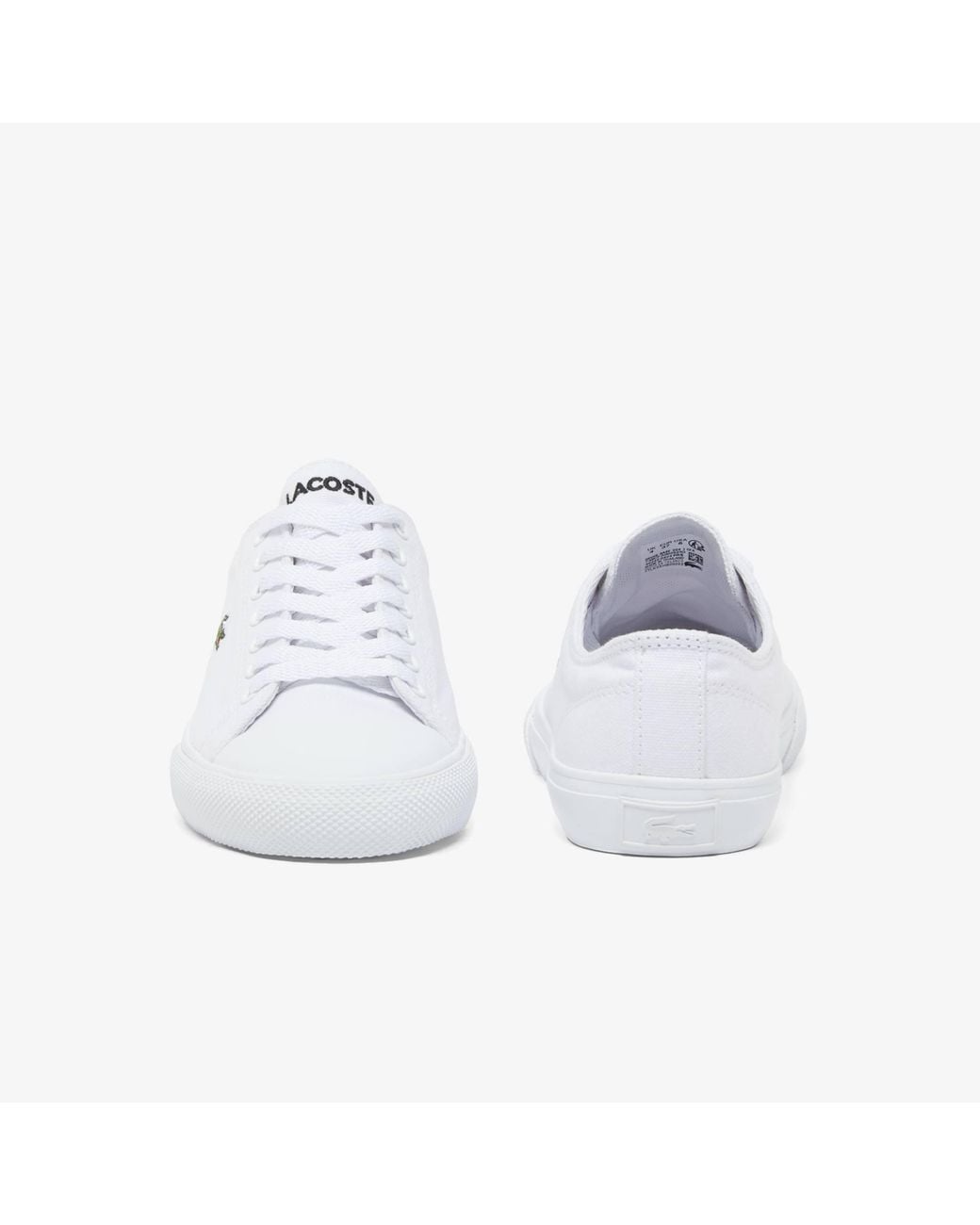 Lacoste Deuce Base S Canvas Low Trainers White 6