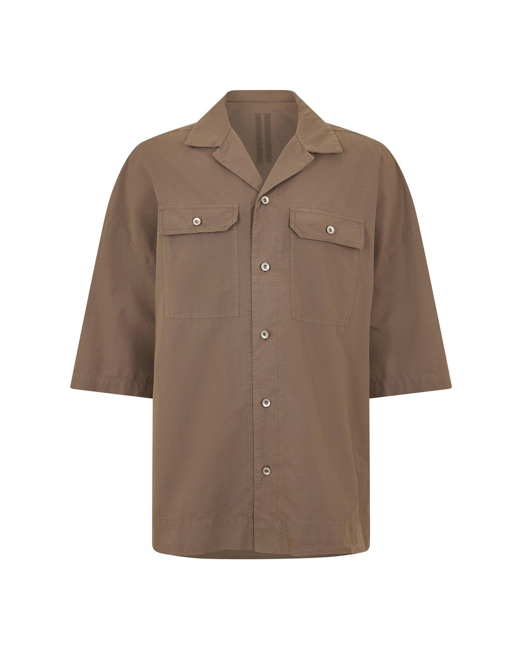 Rick Owens Brown Short Sleeve Plain Shirt for men