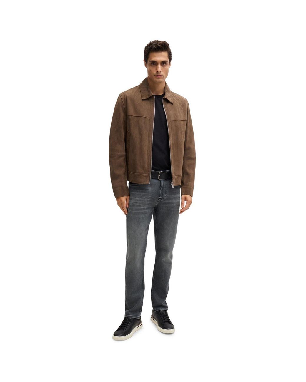 Boss Gray Hbb Delaware3Slm Slim-Fit Jeans for men