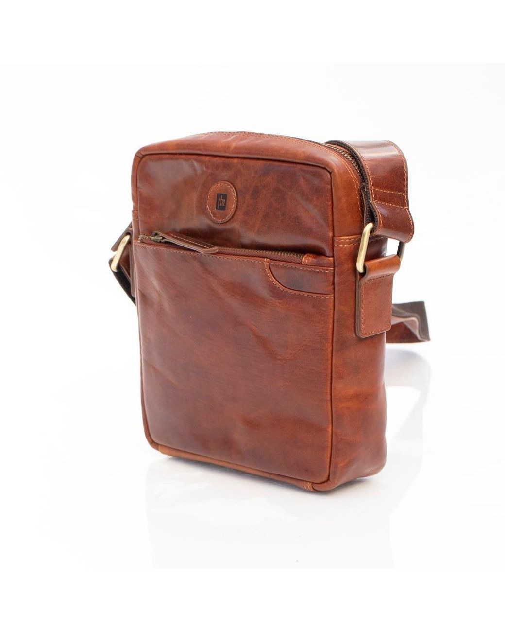 PRIMEHIDE Leather Brown Orion Flight Bag for men