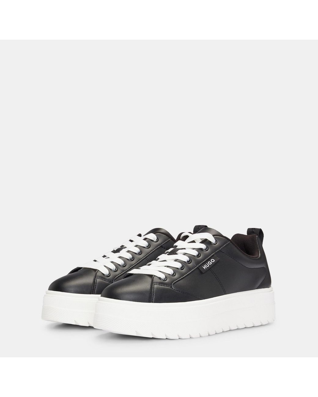 HUGO Black Lyssa Tenn Platform Trainers