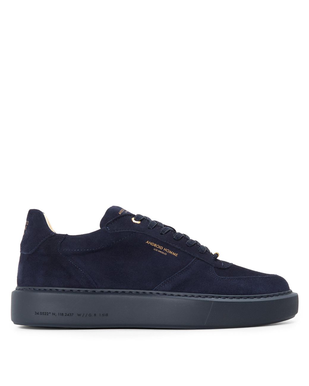 Android Homme Blue Manhattan Suede Low-Top Trainers for men