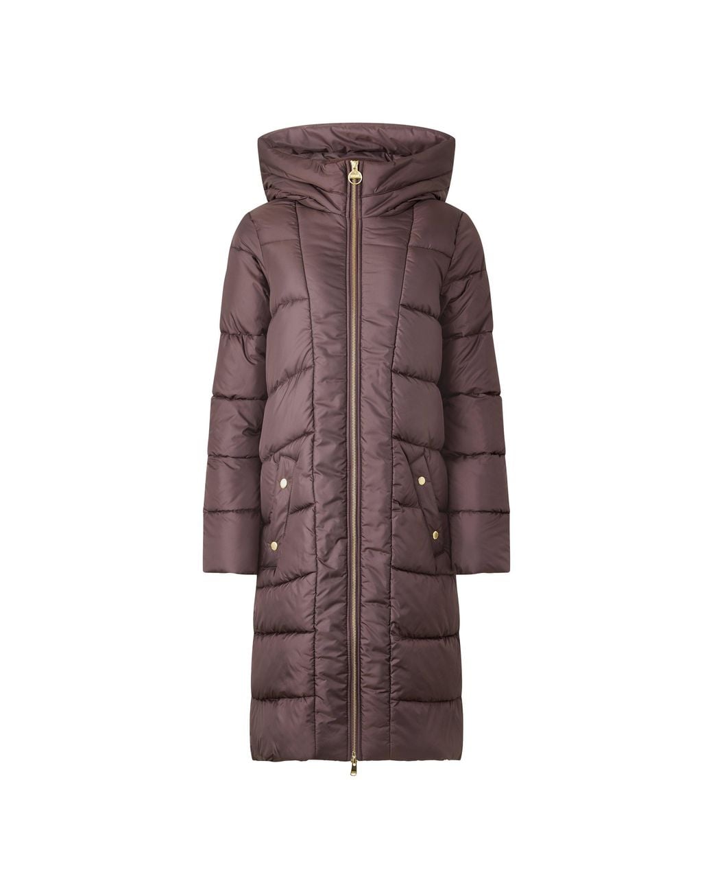 Barbour Brown Brantley Long Puffer Jacket