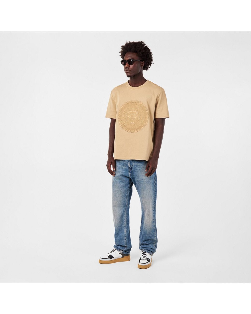 Balmain Blue B Court Flip Low-Top Trainers for men