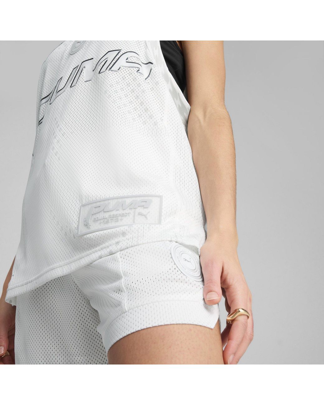 PUMA White Performance Basketball Jersey